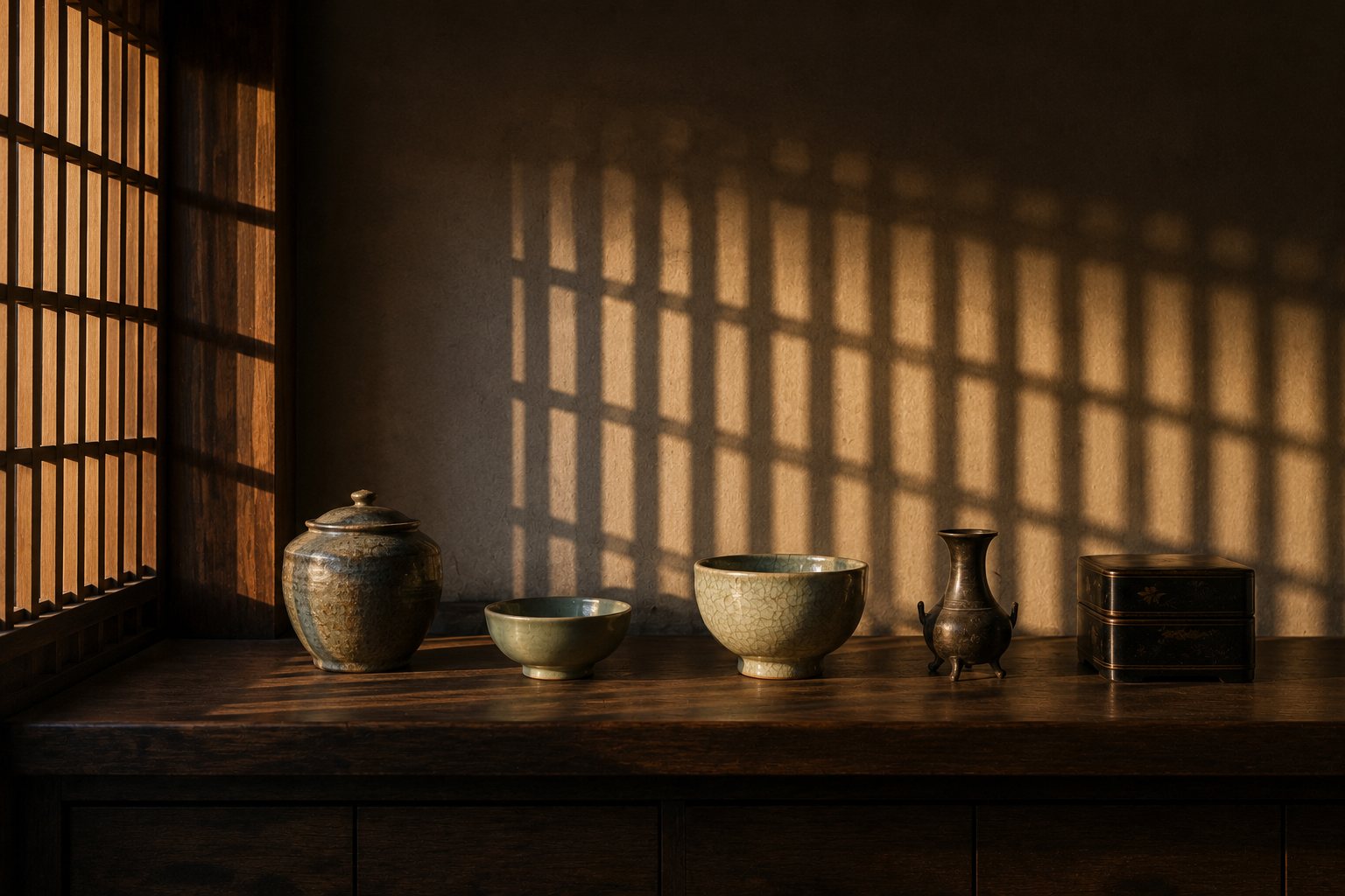 店の棚に並ぶ器